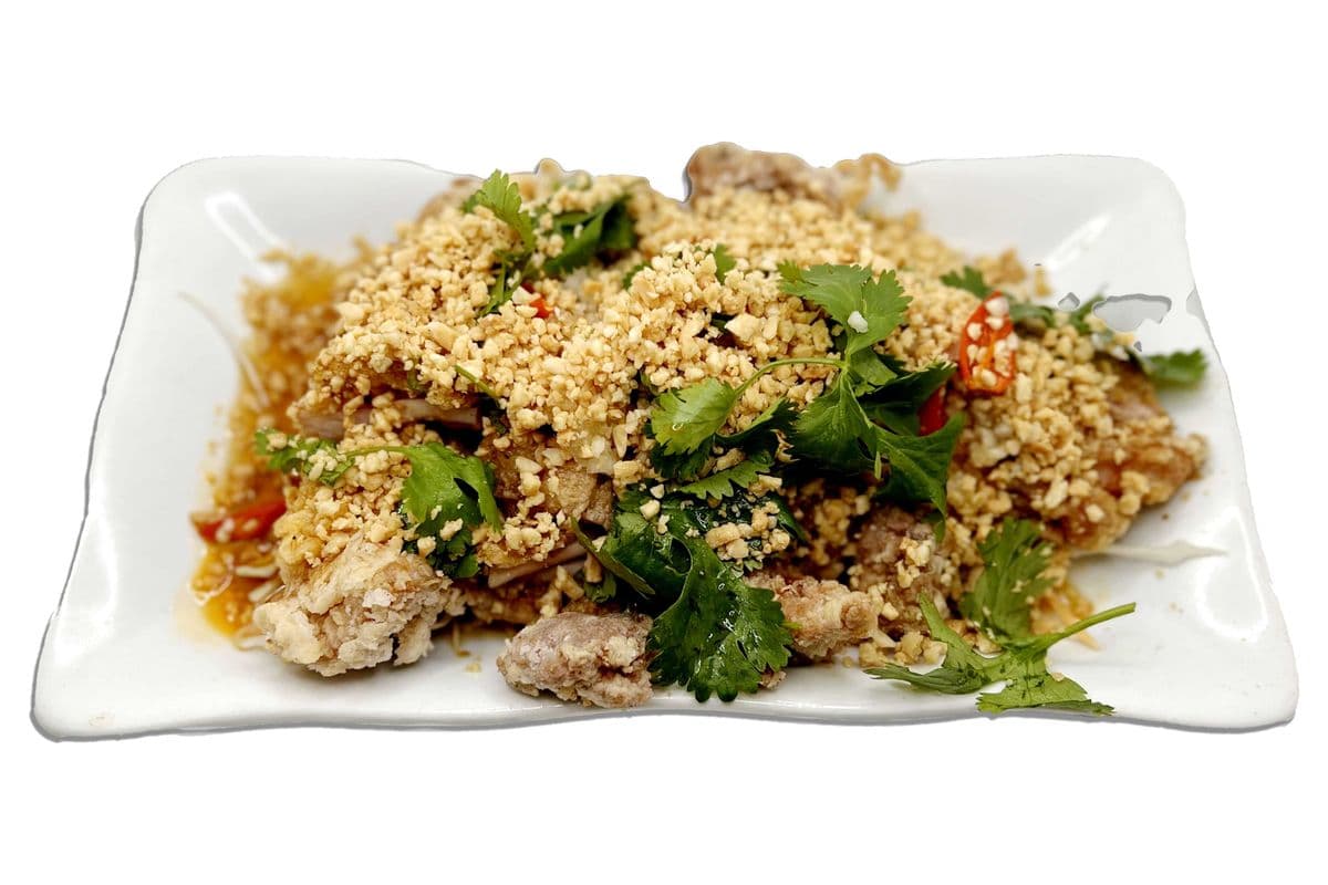 Spiced Chicken Cutlet in Special Chili Sauce 椒麻雞