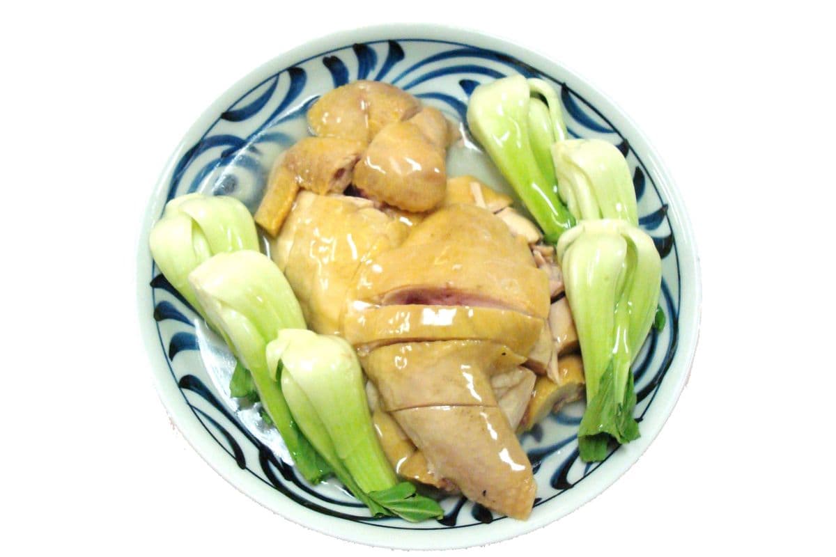 127. Special Steamed Chicken and Vegetable 菜胆上湯雞
