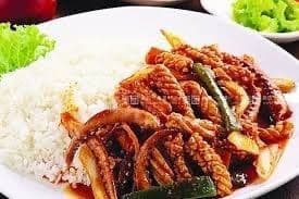 Cumin Squid with Rice 孜然魷魚飯