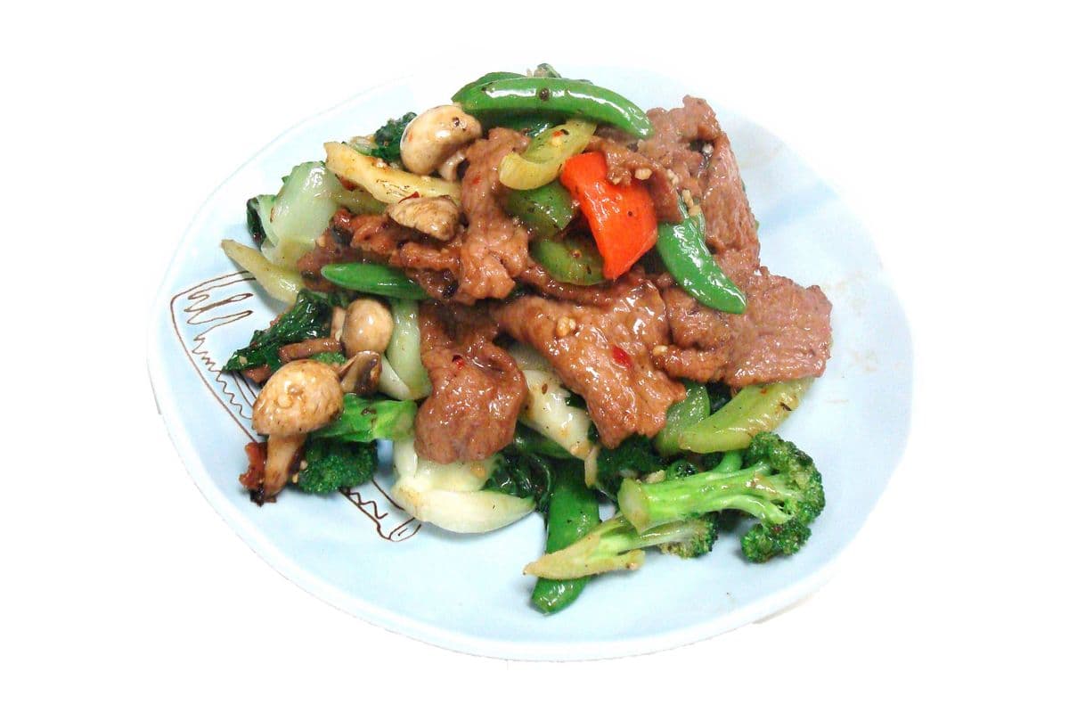 190. Beef and Mix Vegetable with Black Bean Sauce 什菜鼓汁牛肉