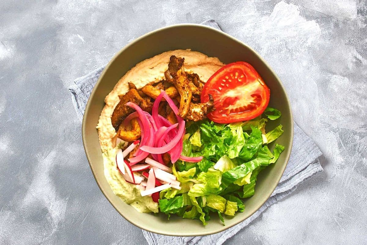 Chicken Shawarma Hummus Bowl