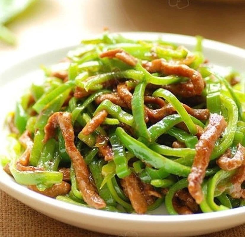 Shredded Chicken with Green Pepper
