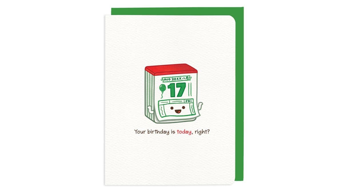 Card: Your Birthday is Today Right?