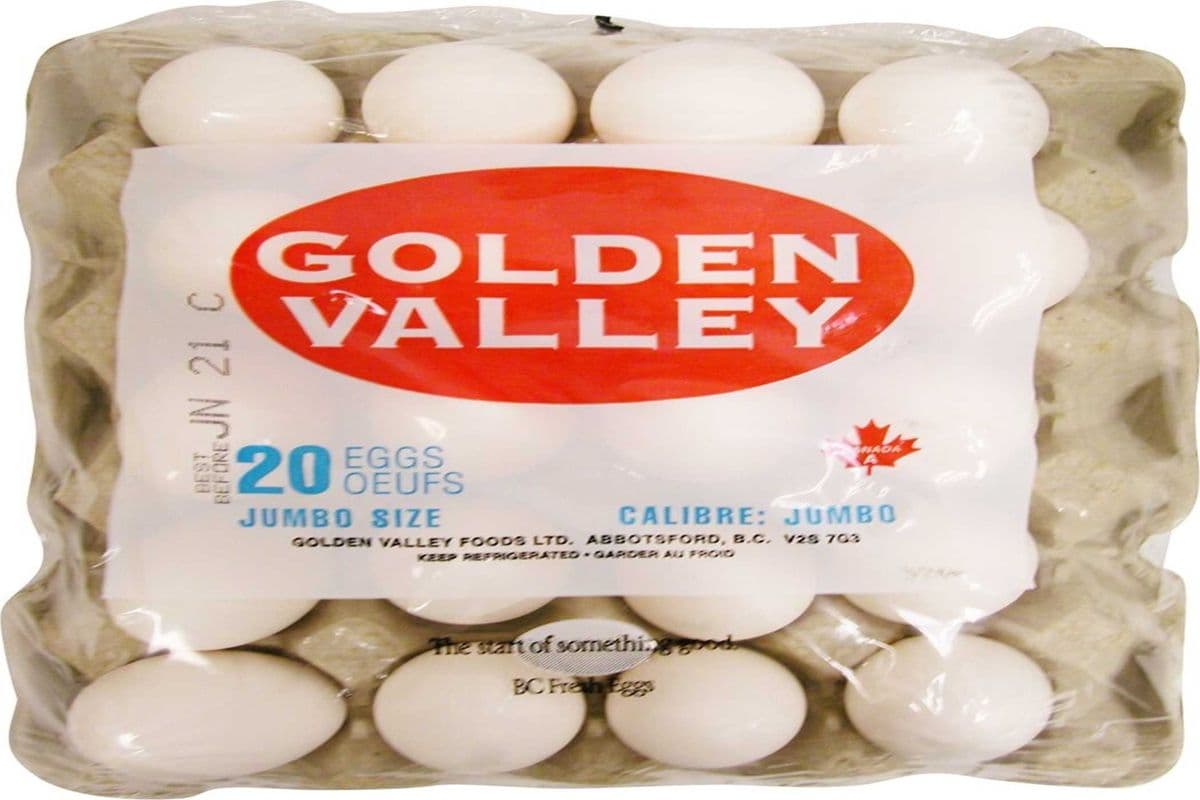 Jumbo White Eggs (20-Pack)