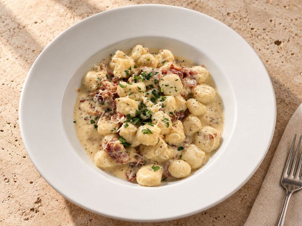 Four Cheese Bacon Gnocchi