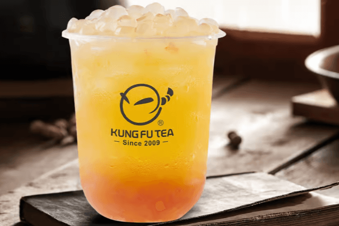 Grapefruit Green Tea with Agar Bubble