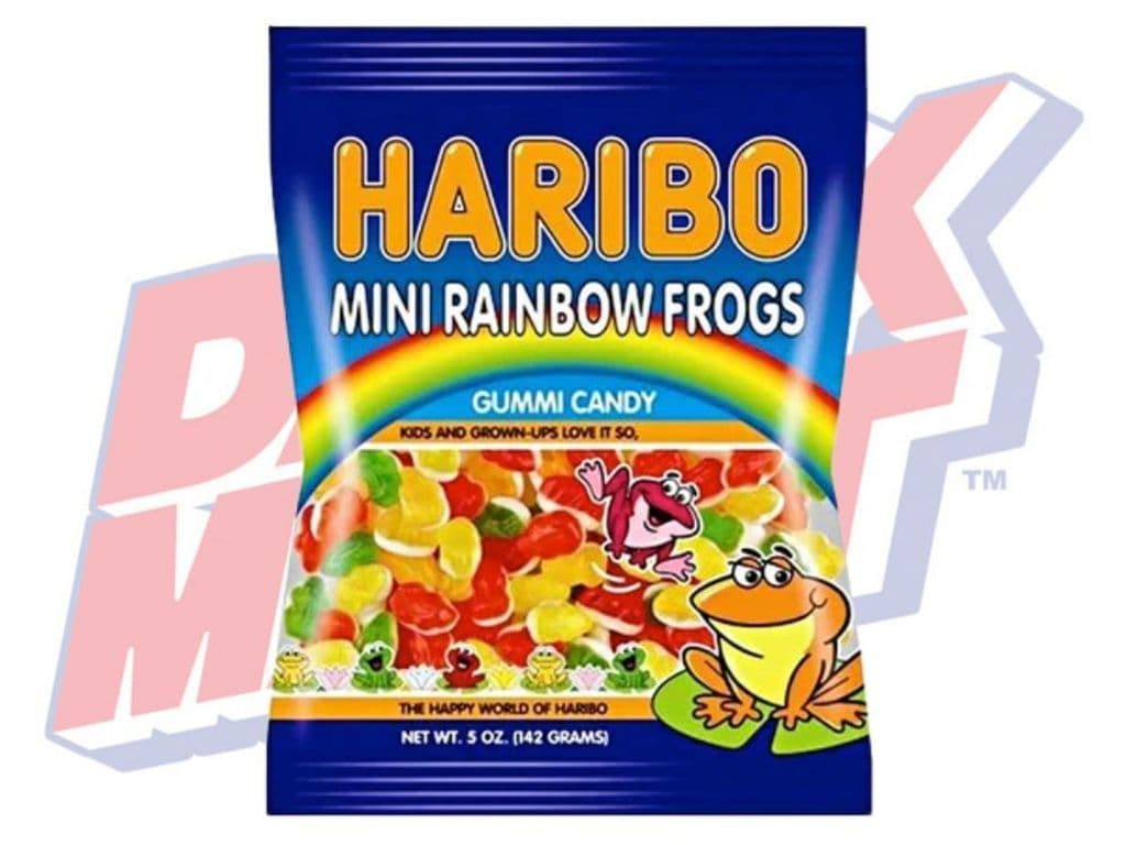 Haribo Mini Rainbow Frogs Peg Bag - 5oz
