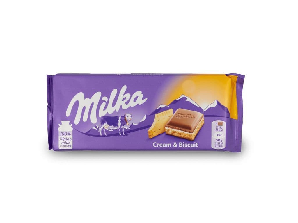 Milka Cream and Biscuit Chocolate Mousse Bar