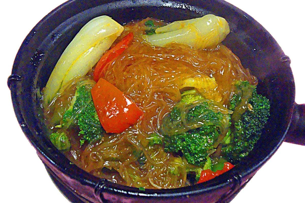 253. Vermicelli and Vegetables with Crab Paste in Hot Pot 蟹醬粉絲什菜煲