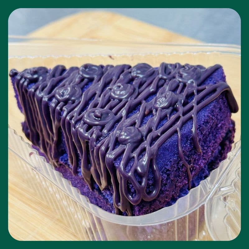 Ube Moist Cake Slice