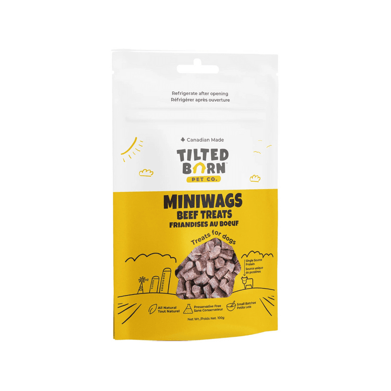 Tilted Barn Dog Treats - 'Miniwags' Canadian Beef (100 g)