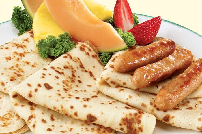 Crêpes with meat (1000 - 1240 Cals.)