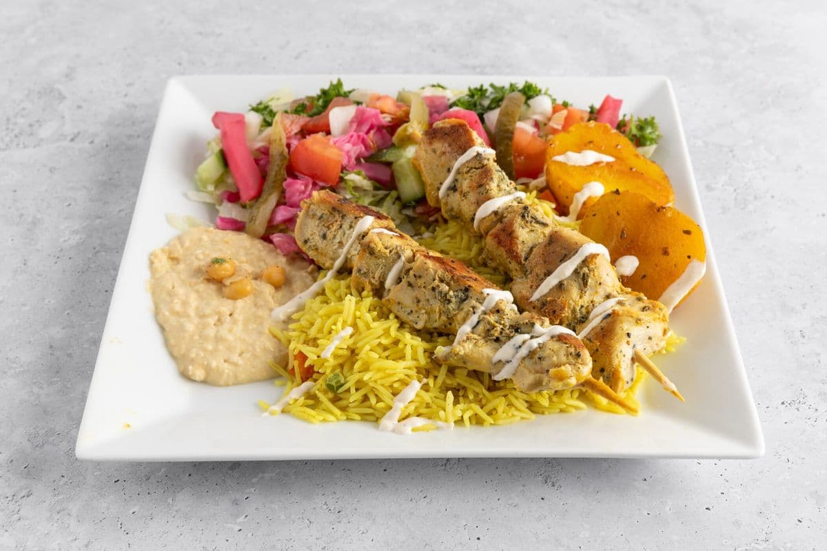 Chicken Souvlaki Plate