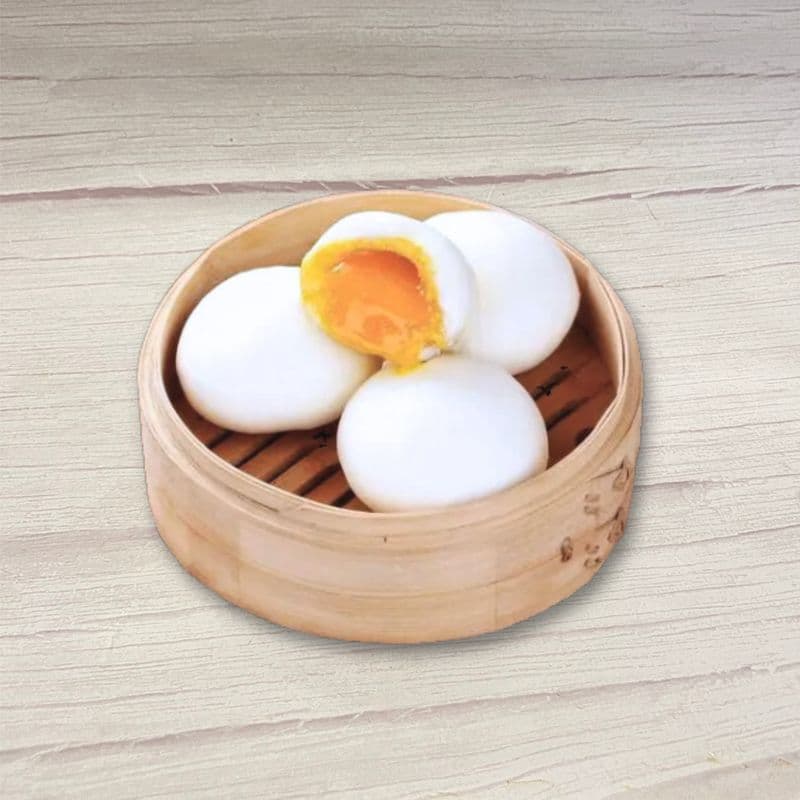 Steamed Salted Egg Yolk Custard Buns / 金牌流沙包.