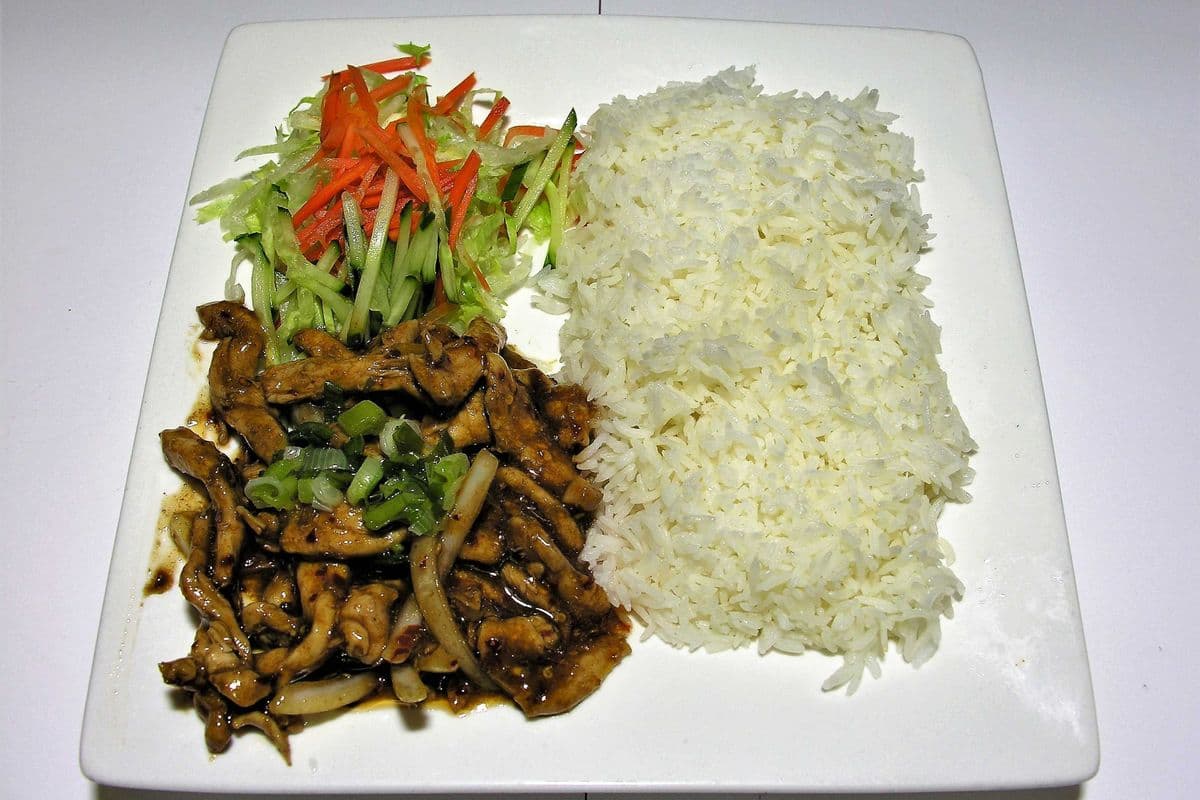 28. Satay Chicken on Steamed Rice