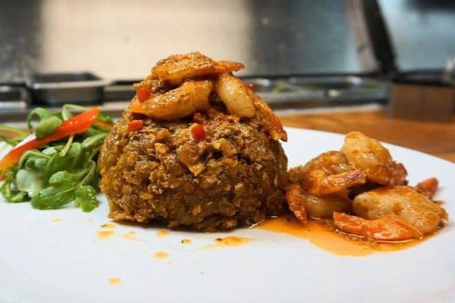 Mofongo de Camarones/ Mofongo aux Crevettes