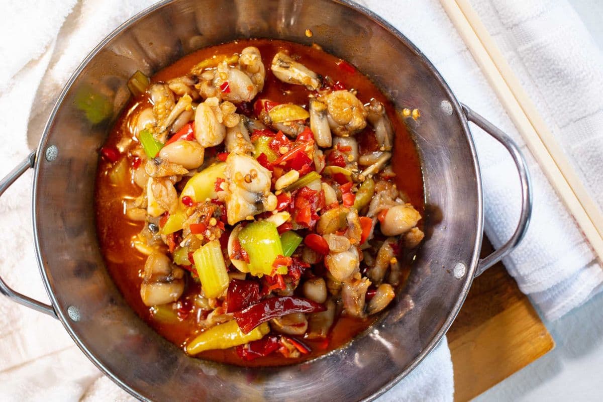 Griddle Bullfrog in Pickled Pepper Sauce 干锅泡椒牛蛙