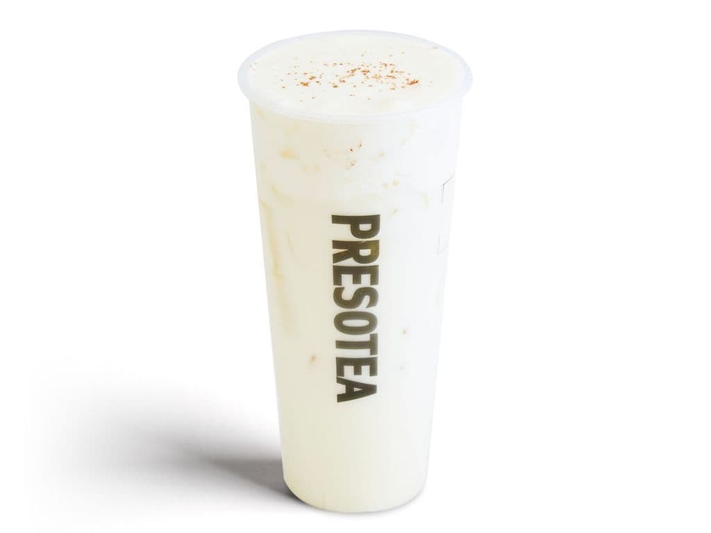 Thé au lait Genmaicha avec mousse au fromage sucré / Salted Milk Foam Genmaicha Milk Tea