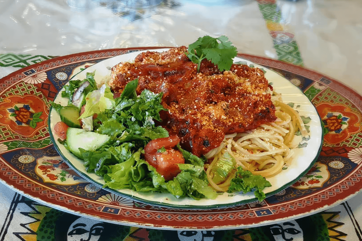 14. Spaghetti in Rose Sauce with Beef