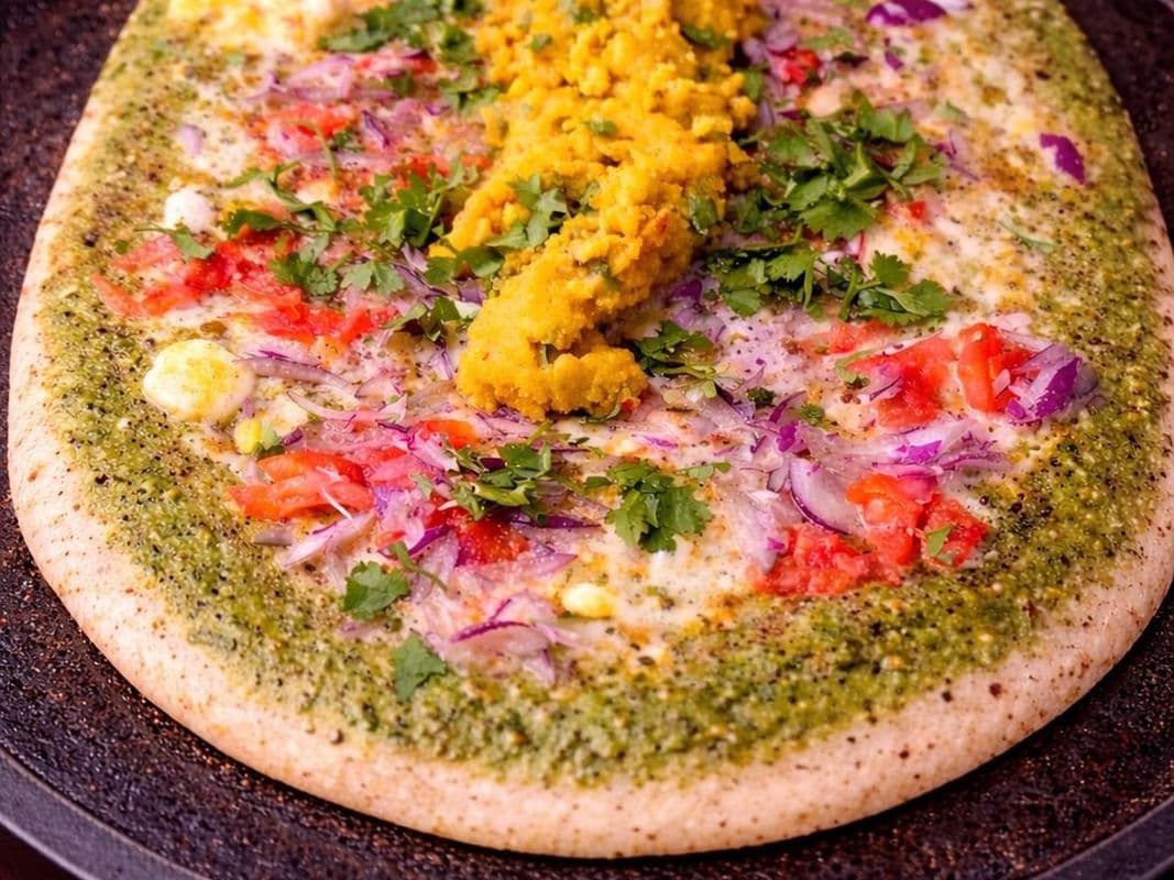 Green Twist Pizza Masala Dosa