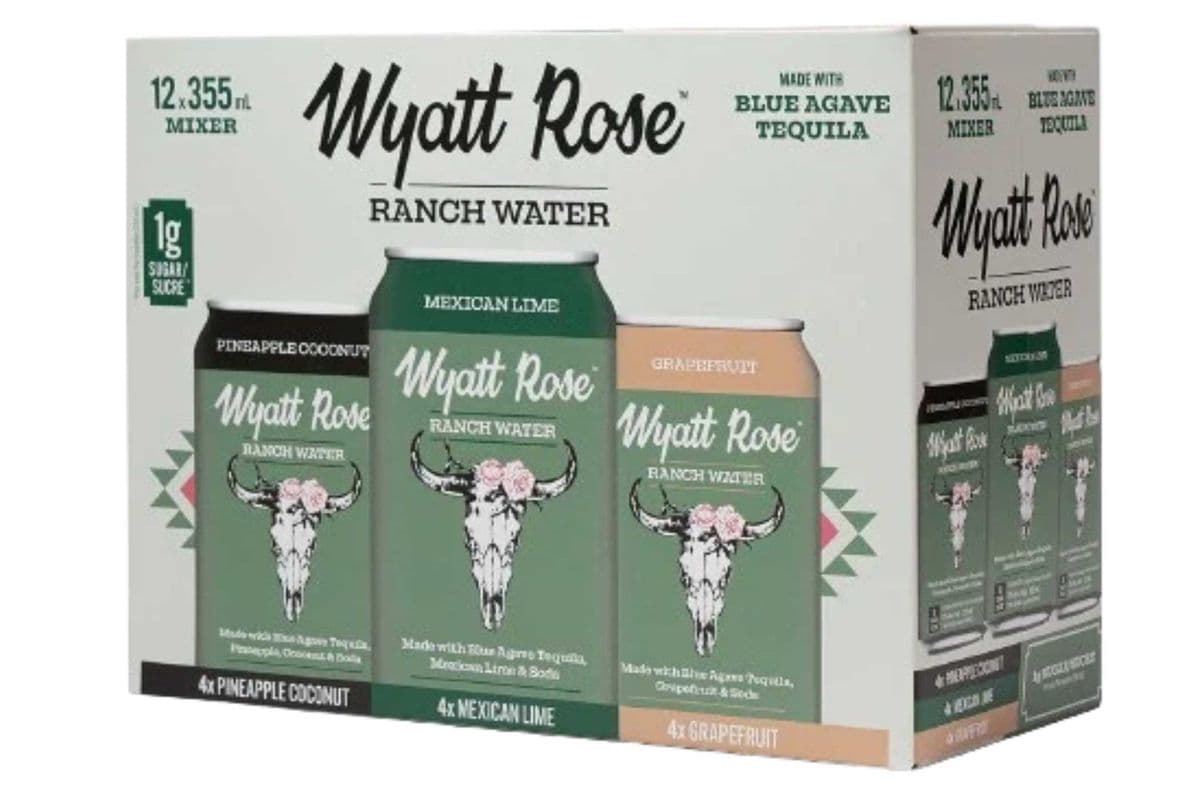 Wyatt Rose Ranch Water Mixer (12 pack) (12 x 355 ml Can)