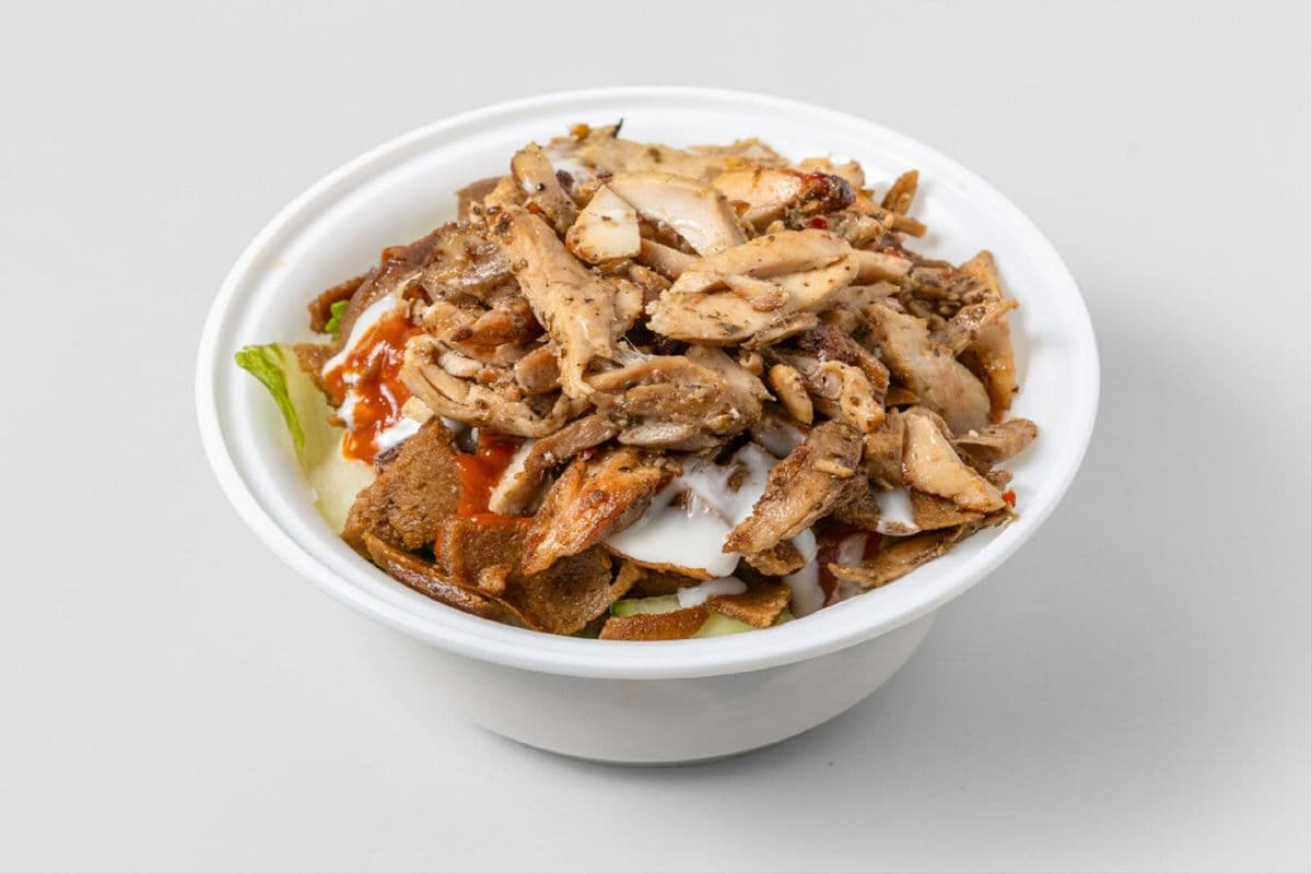 Mixed Chicken and Beef Rice Bowl