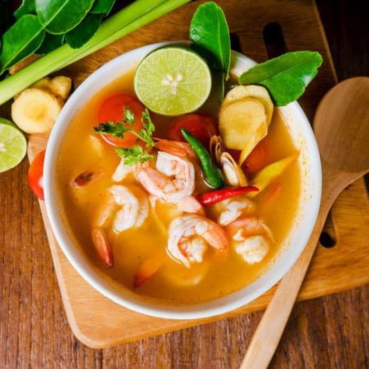 C. Spicy-and-Sour Seafood Noodle Soup