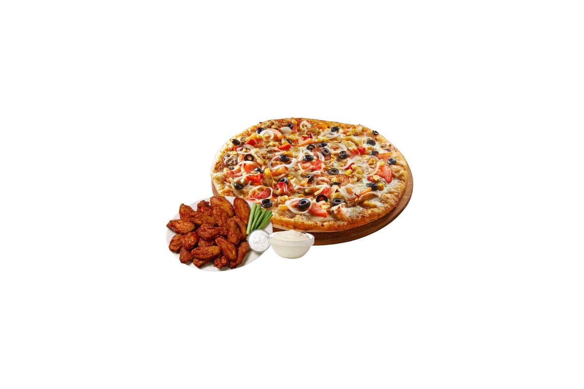 Single Pizza and Wing Deal (Large)
