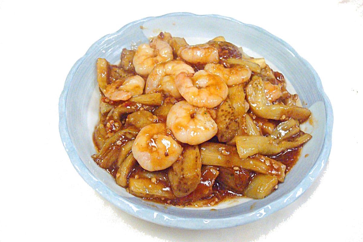 112. Shrimp with Eggplant in Chili Sauce 川椒茄子蝦仁