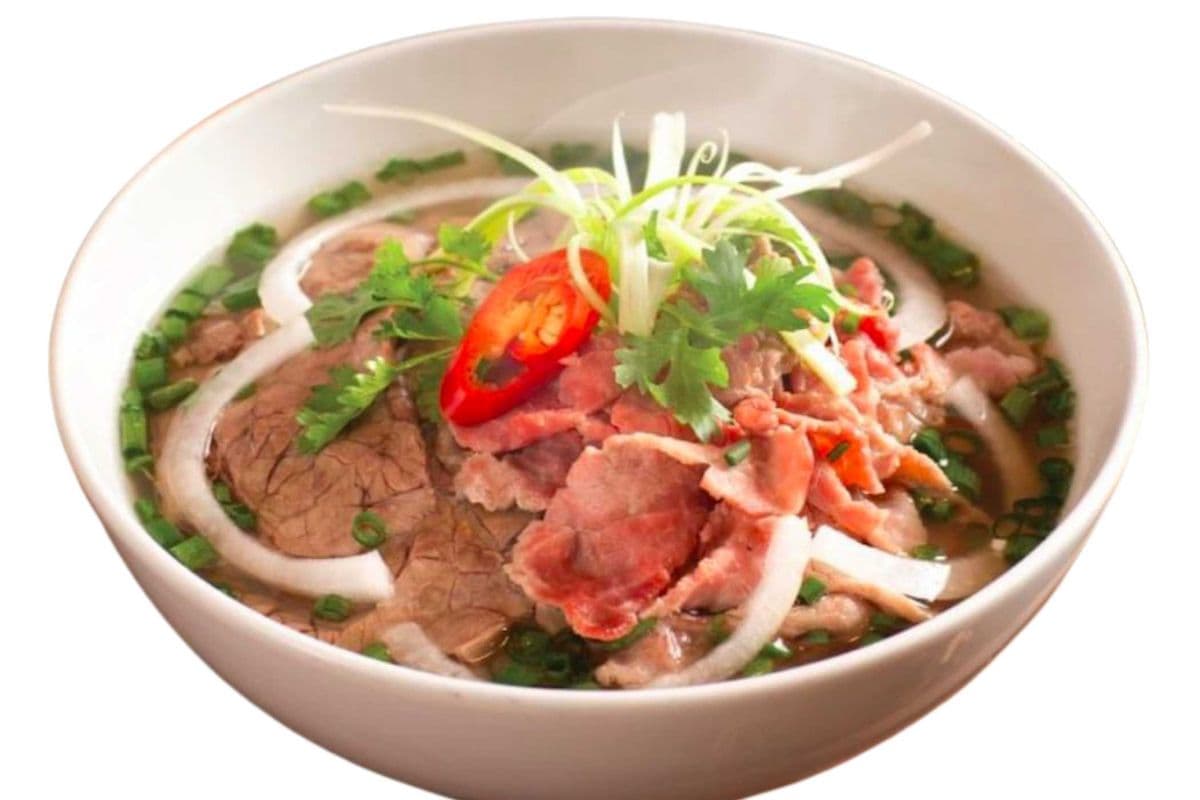 P02. Phở au Bœuf saignant et flanchet | Phở Bò Tái và Nạm