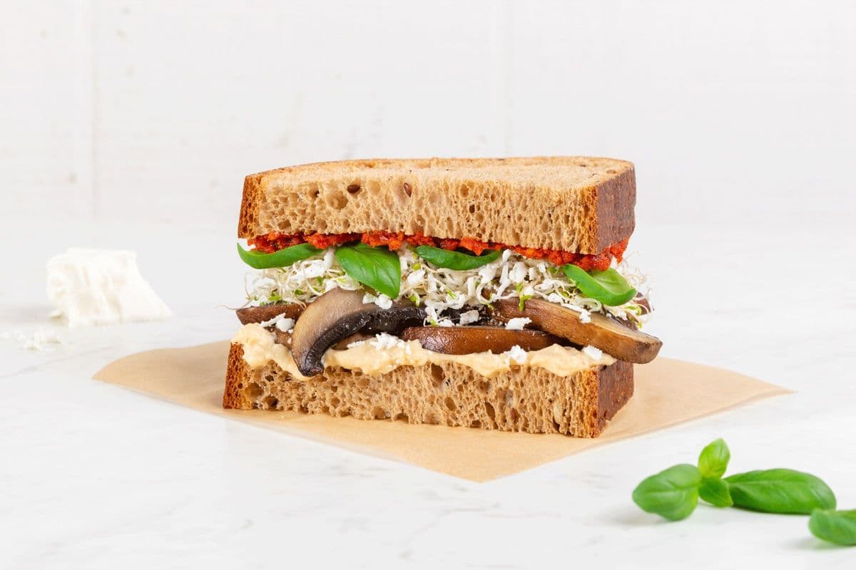 Grilled Portobello and Hummus Sandwich (Whole)
