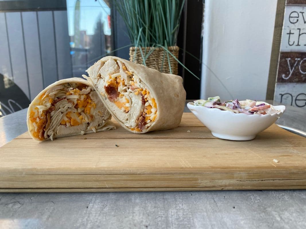 Pressed Chicken Bacon Cheddar Wrap