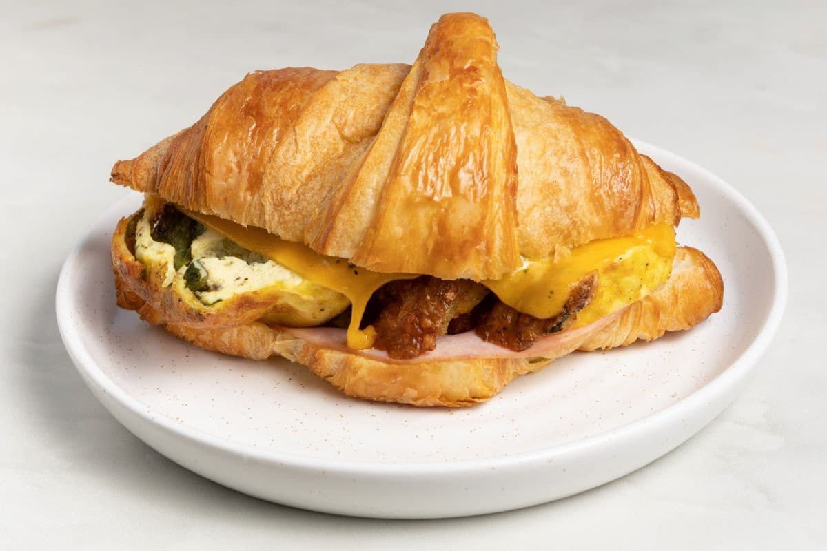 Ham & Cheddar Egg Croissant