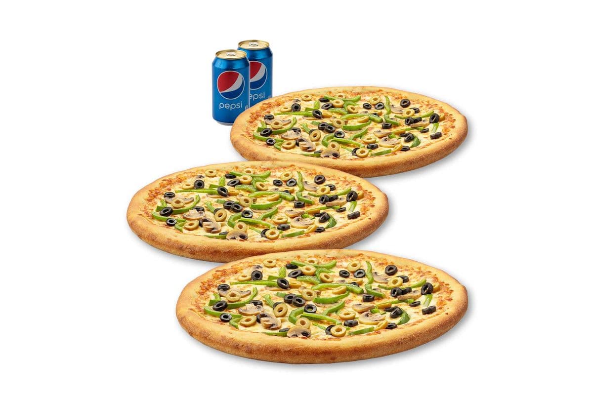 Spécial 3 Pizzas Petites - Végétarienne / Small 3 Pizza Special - Vegetarian