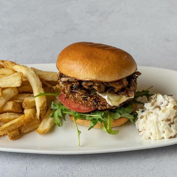 Brie & Mushroom Veggie Burger
