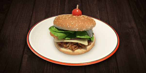 Hamburger au porc effiloché / Pulled Pork Hamburger