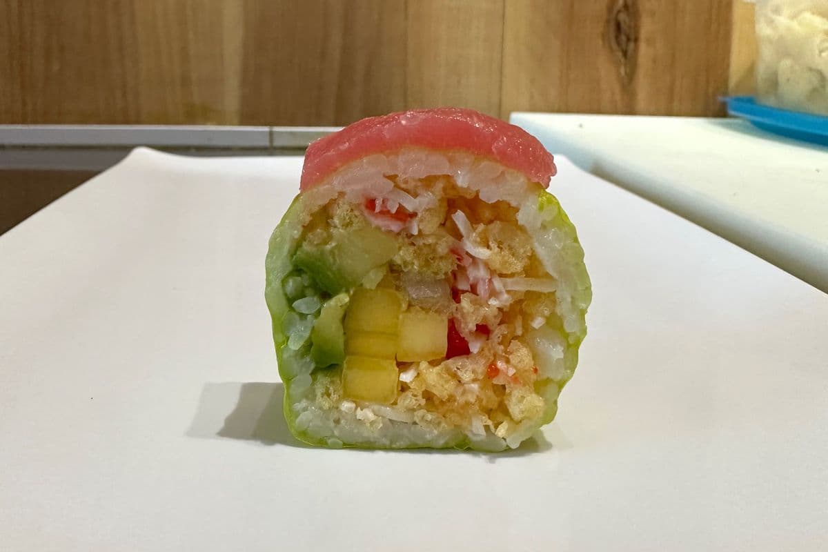 80. Rouleau à la feuille de soja Mango Tango / Soy Paper Mango Tango Roll