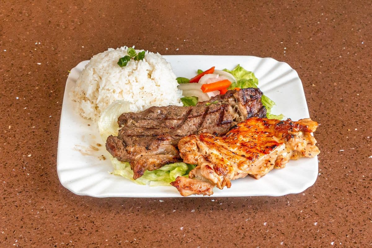 419. BBQ Chicken and BBQ Beef - Ga Nuong Bo Nuong