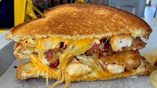 Chicken Bacon Ranch Grilled Cheese Sandwich
