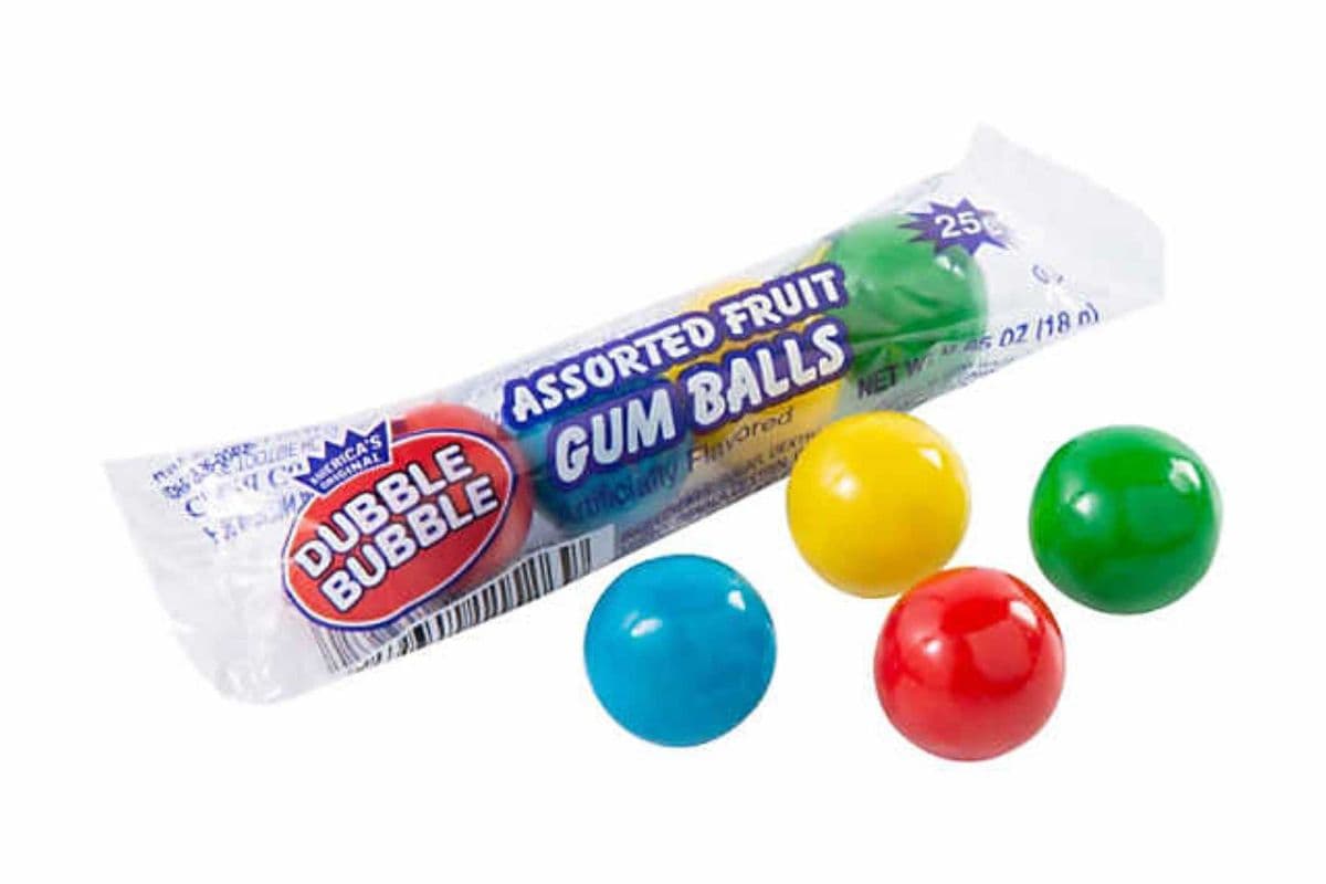 Tube de 4 boules Aux Fruits de Dubble Bubble Regular
