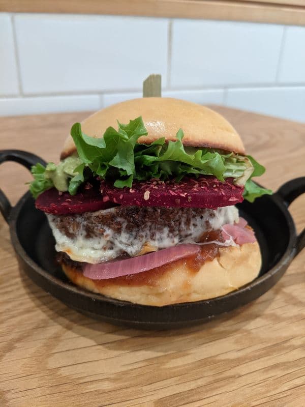 Grilled Leek and Chickpea Burger
