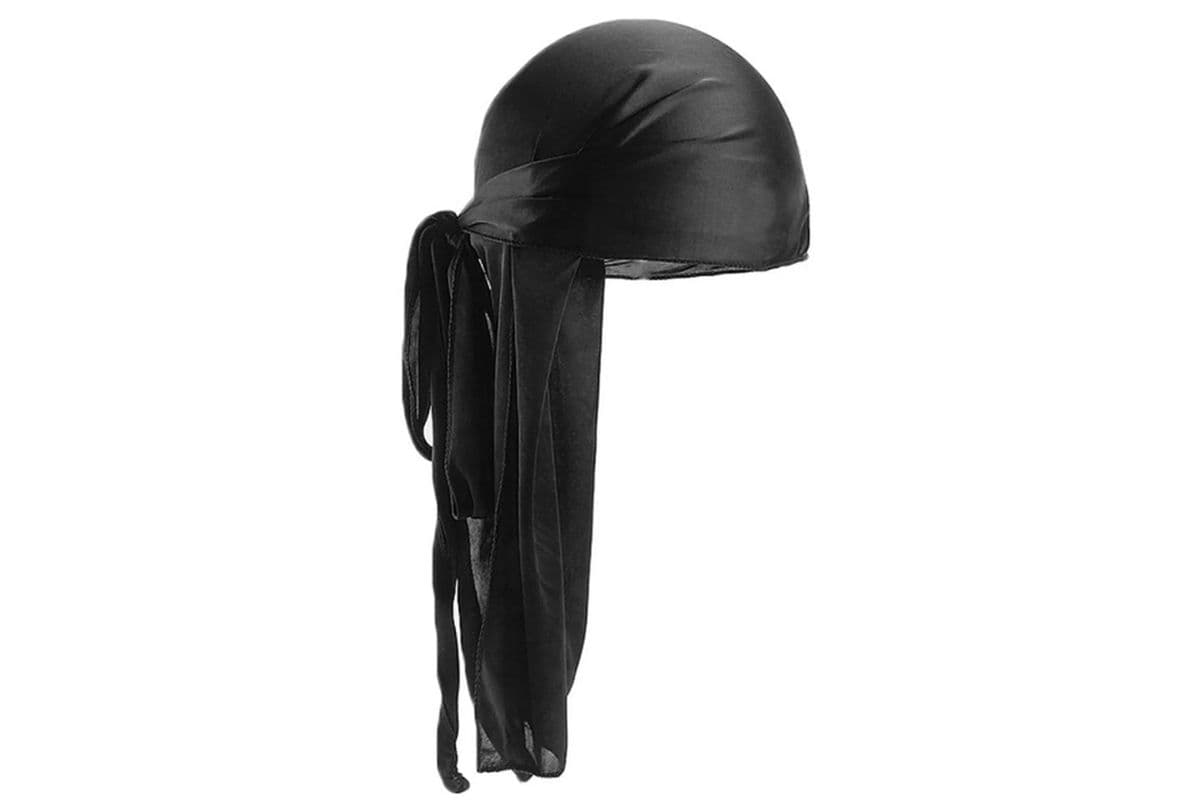 Silky Satin Durag Long Tail Blk (68 g)
