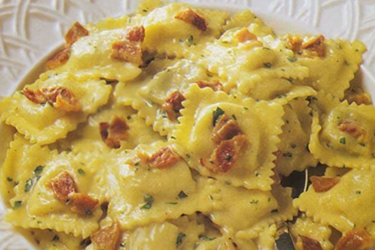 Ravioli Sage Carbonara
