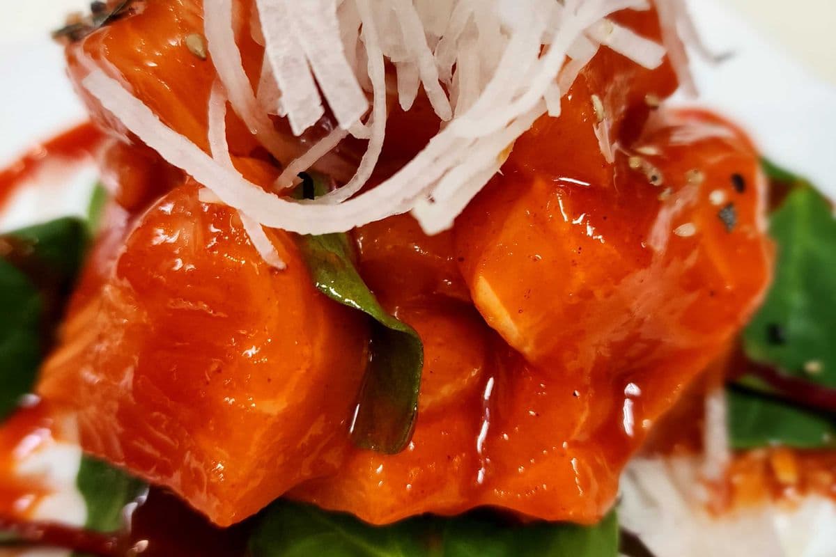Spicy Salmon Sashimi