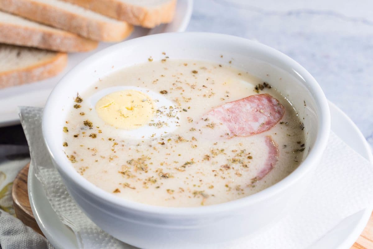 White Borscht - Zurek z Kielbasa i Jajkiem