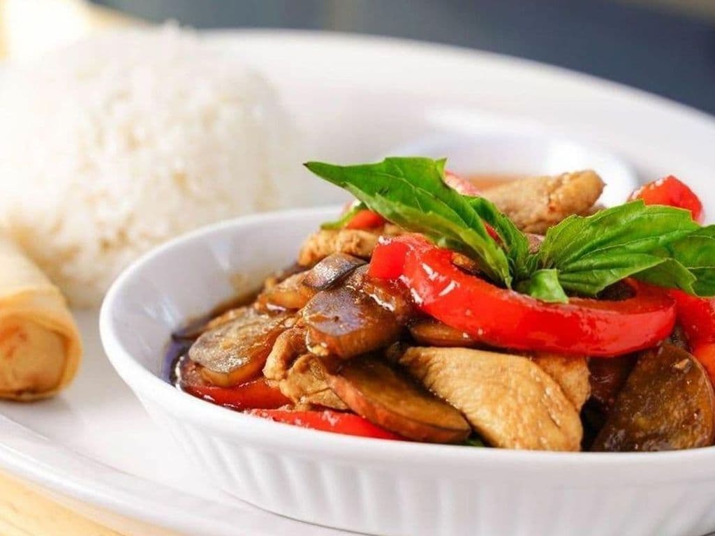 L7. Eggplant Basil Stir Fry