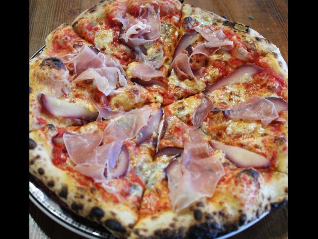 Delivery Blue Cheese + Poached Pear Pizza