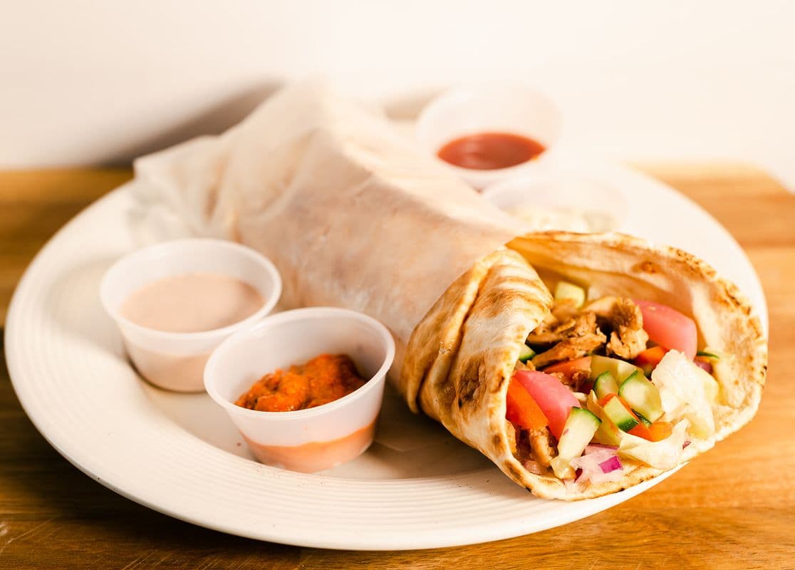 Chicken Shawarma Wrap W/ CAN POP