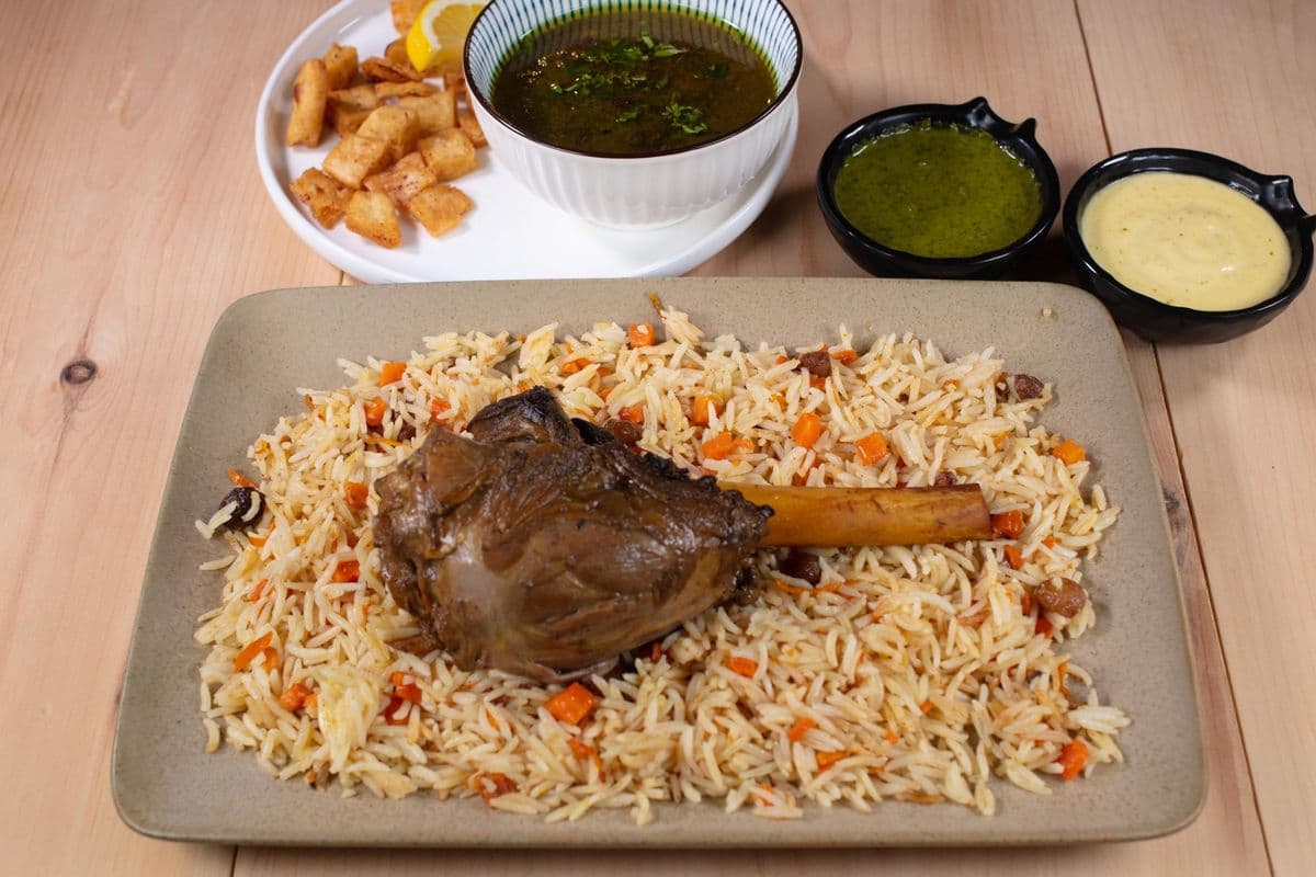 Lamb Shank with Rice (Single)