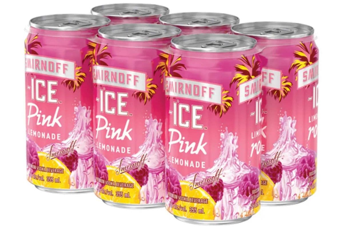 Smirnoff Ice Pink Lemonade (6 x 355 ml Cans)